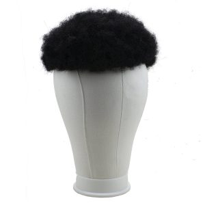 Human Hair Afro Curly Mens Toupee Hairpiece Wig Base with Hard PU Reforced Size 10x8 inch #1B Off Black - Image 15