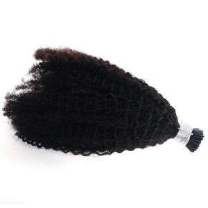Alternative view of Wholesale Afro Kinky Curly I Tips Kinky Curly I Tip Hair Extensions Human Virgin Brazilian I Tip Hair Extensions
