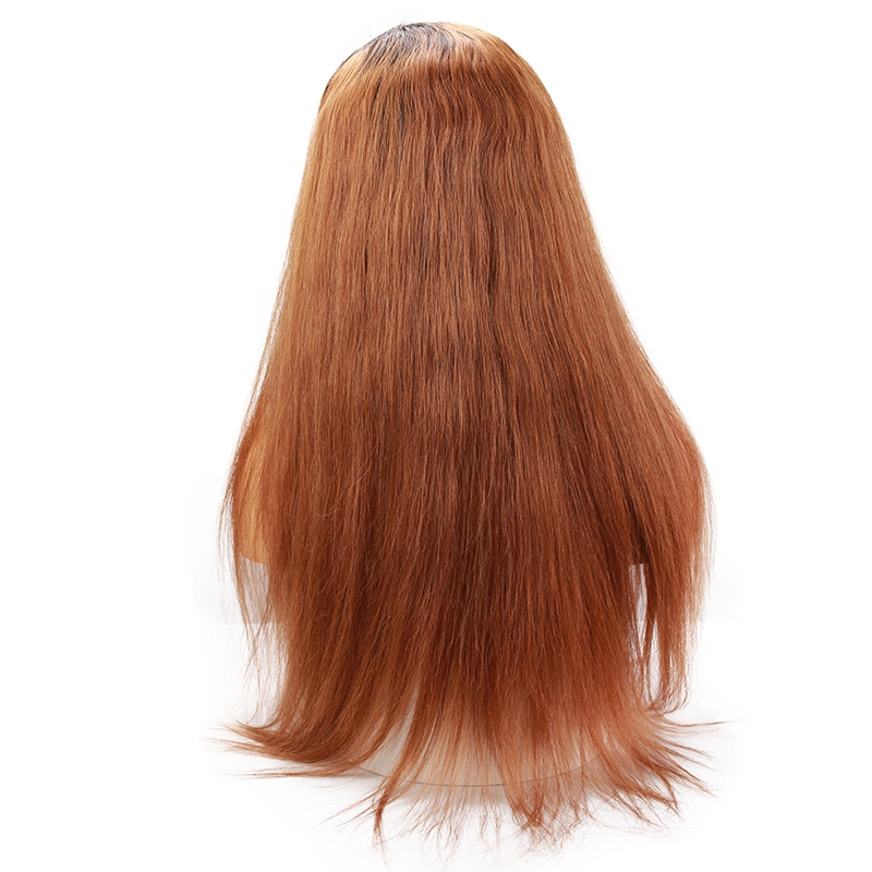 Ombre Full Lace Human Hair Wig #1BT30 Brazilian Silky Straight Human Hair Wig with Natural Baby Hair Free Part Bleached Knots - Image 4