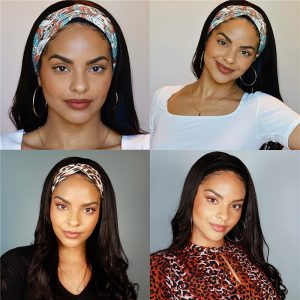 Human Hair Headband Wigs 20 Inch Straight Hair Headband Wigs for Black Women Human Hair Glueless None Lace Front Straight Headband Wigs - Image 10