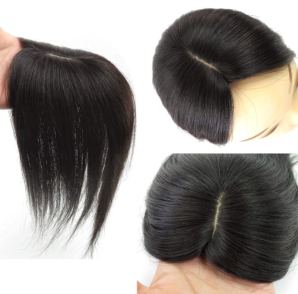 PWigs 13x15cm Hair Closure Silk Base Top Hair pieces Crown Topper Clip in Hair Toppers Top Hairpieces for Women Toupees Human Hair - Image 7
