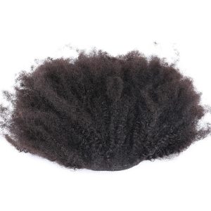 Afro Kinky Curly Ponytail For Women Natural Black Remy Hair 1 Piece Clip In Ponytails Human Hair Products - Image 4