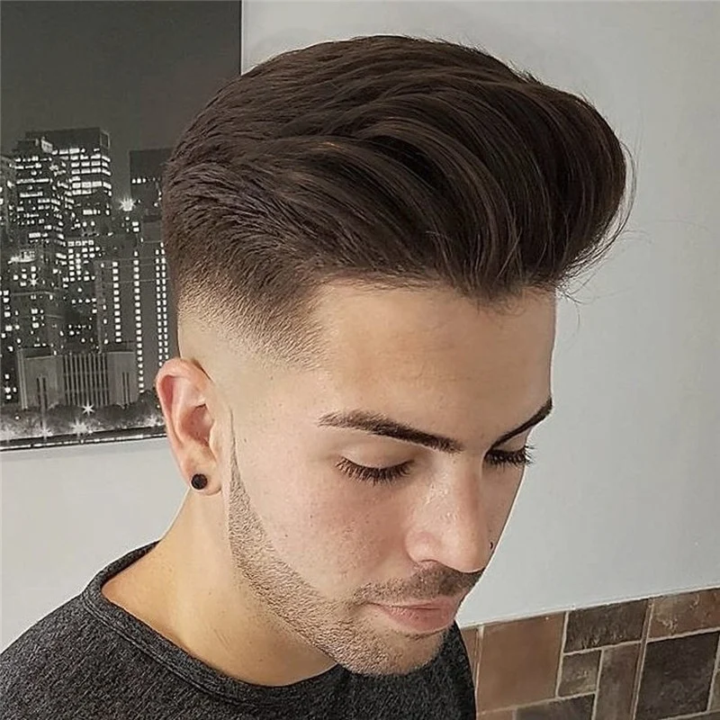 Thin skin and lace frontal men’s human hair system