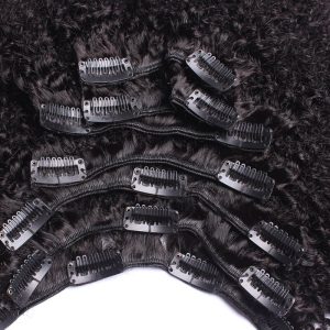 Afro Kinky Curly Hair Clip In Human Hair Extensions 4B 4C Human Natural Hair Clip Ins Brazilian Remy Hair - Image 5