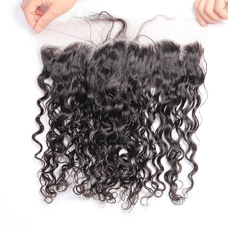 Water Wave 3 Bundles With Ear to Ear Lace Frontal Closure Unprocessed Peruvian Human Hair Weave with 13x4 Inch Full Lace Frontal With Baby Hair - Image 5