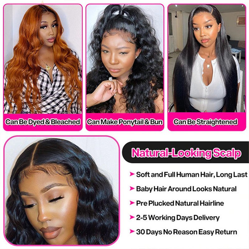Loose Deep Wave 13*6 Hd Transparent Skin Melt Empire Glueless Compact Frontal Lace Wig Affordable Lace Front Wig Human Hair Wigs - Image 8