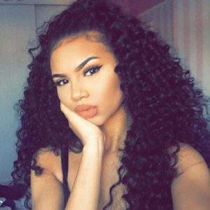 Lace Frontal Wigs Deep Wave Pre-Plucked Natural Hair Line 130% Density Glueless Human Hair Wigs