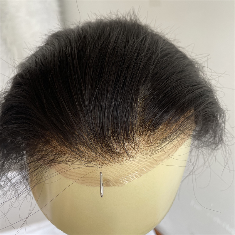 Mens Toupee HD Hair Replacement SystemsSwiss Lace 100%Human hair All by Hand Tied - Image 9