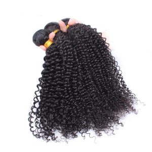 Natural Color Kinky Curly Hair Weaves Brazilian Human Hair Weaves 3 Bundles - Image 4
