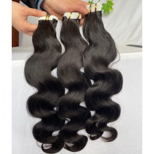 Body Wave Tape Hair Extensions Virgin Cambodian hair Tape In Hair Extension Adhesive 100% Real Human Skin Weft Human Hair Tape On Adhesive Invisible - Image 6