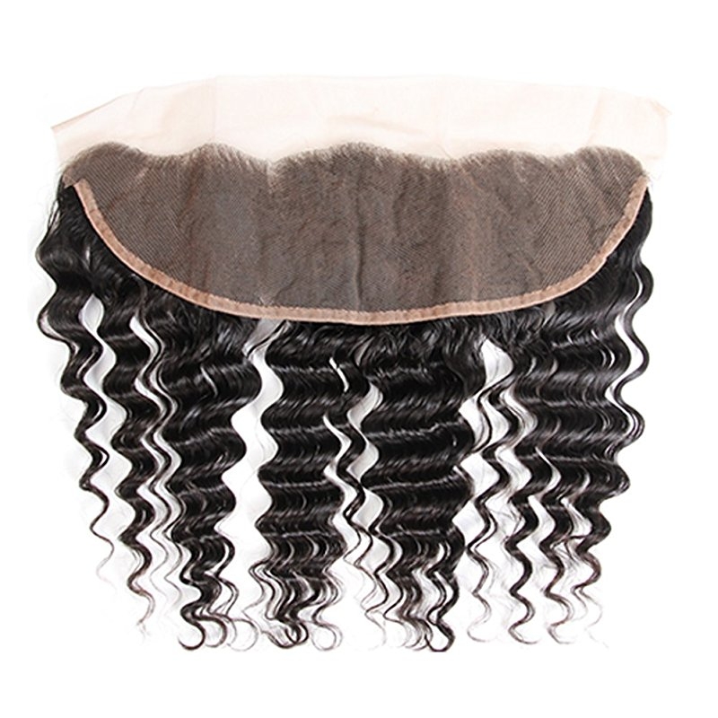Brazilian Deep Wave Ear to Ear Lace Frontal Closure with Bundles Remy Hair - Image 3