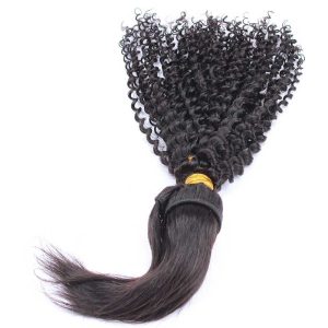 Natural Color Kinky Curly Braid In Bundle Hair Weaves Brazilian Human Hair 3 Bundles - Image 5