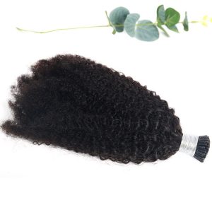 Alternative view of Wholesale Large Stock Raw Virgin Human Hair I Tip Hair Extensions Kinky Curly I Tip Hair Extensions