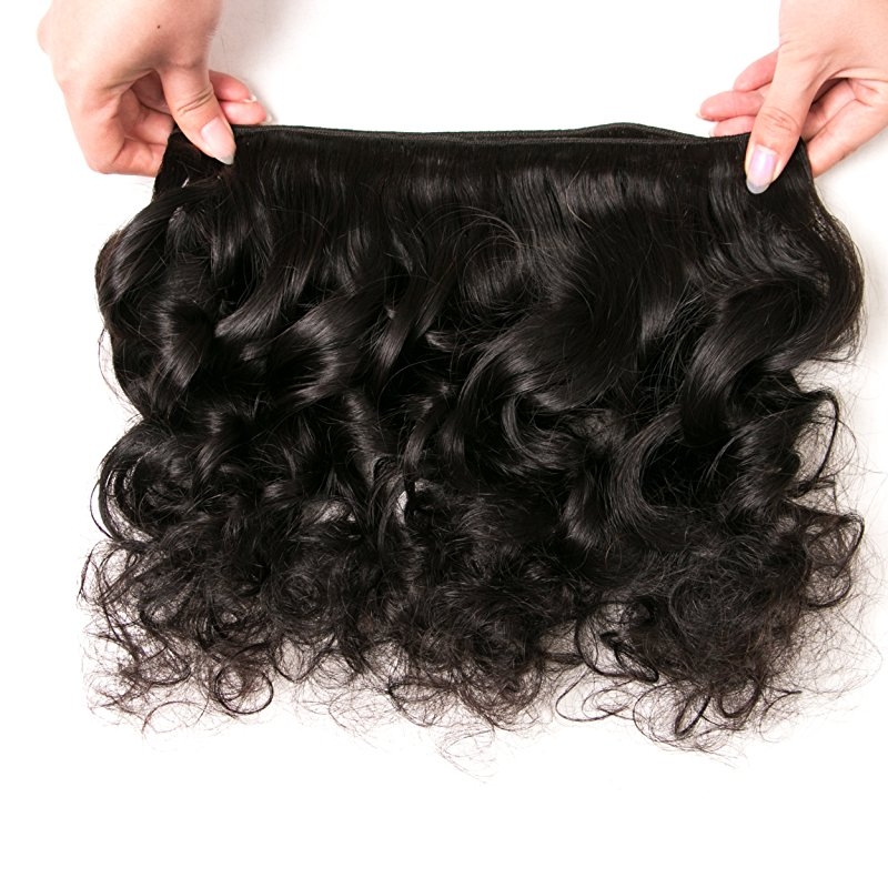 Brazilian Loose Wave Frontal with 3 Bundles Unprocessed Remy Hair Extensions Ear to Ear 13x4 Lace Closure Frontal - Image 5