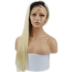 1BT #613 Color Human Hair Wigs Silk Straight Brazilian Human Hair Glueless Pre Plucked Lace Front Wig with Baby Hair for Women - Image 3