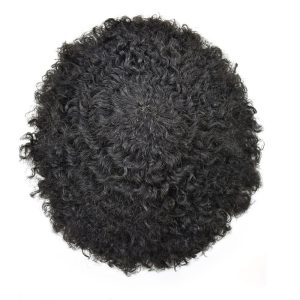 Pwigs Hairpiece Afro American 100% Human Hair System French Lace Natural Hairline Injected Pu Skin With Breathable Holes Layered Lace Top Afro Curly - Image 12