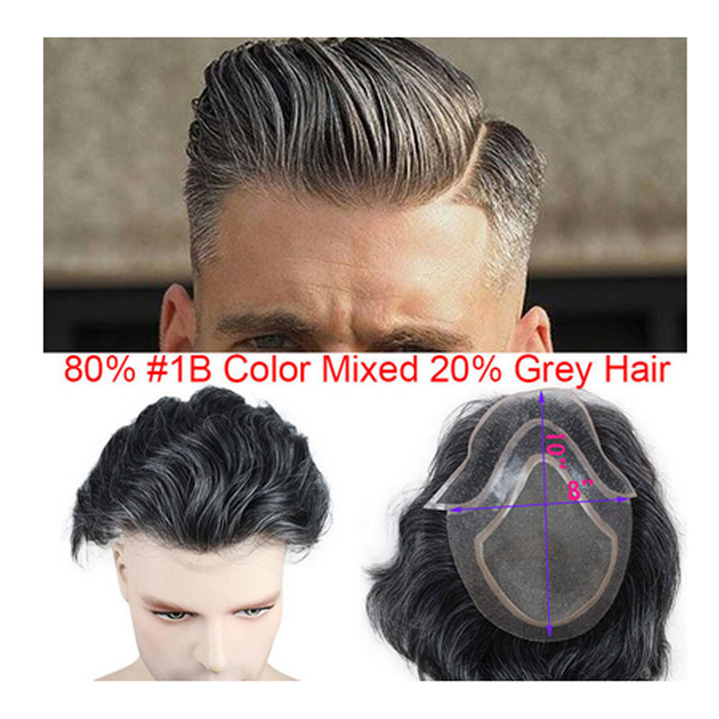 Pwigs 100% European Virgin Human Hair Toupee for Men with Soft Thin Super Mono Lace 10" x 8" Straight hair pieces 4 Brown Color - Image 17