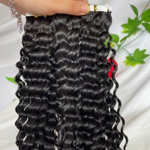 Deep Wave Curly Tape In Hair Extensions Brazilian Skin Hair Weft Human Hair Bundles Tape On Double-siding  Adhesive Invisible - Image 5
