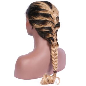 Brazilian human hair Ombre blonde #1B/27 Full lace wigs Dark root Loose wave Lace front wig Bleached knot Pre plucked hairline 150%density - Image 2