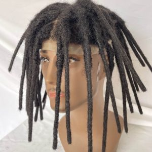 8 Inch 8x10 Transparent Full Swiss Lace Base Afro Dreadlock Extensions Toupee For Men Extensions Human Hair Dreadlock Hairpieces Replacement System - Image 3