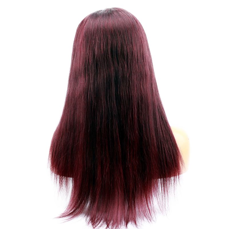 Color 99j Brazilian Straight Human Hair Wigs with Baby Hair Lace Wig for Black Women - Image 3