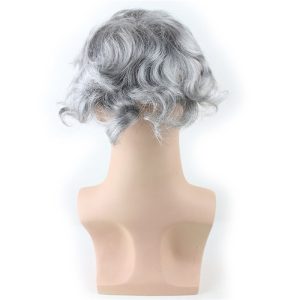 Men's Toupee 10×8 inch 1B Mix 80% Grey Hair Thin Skin Hairpiece Hair Replacement System Monofilament Net Base for Men - Image 9