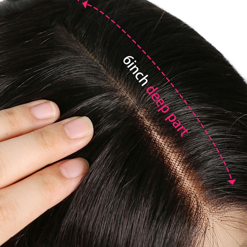 13x6 Deep Part Human Hair Lace Front wig Side Part Straight Brazilian Hair Wig Pre Plucked Hairline - Image 5