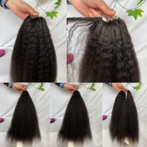 200pc/Lot Kinky Straight Feather Line Hair Extensions 100% Human Hair Extensions Long  18-24inch Feather Hair Extensions - Image 3