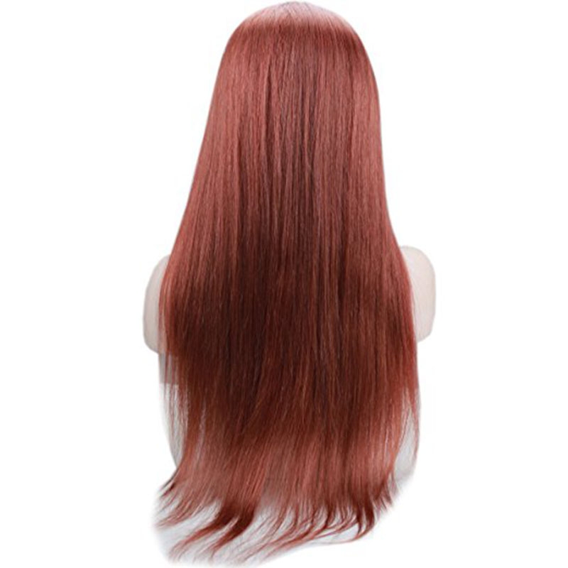 Brazilian Hair Straight Human Hair Pre Plucked Lace Wigs #35 Color With Baby Hair For Black Women - Image 4