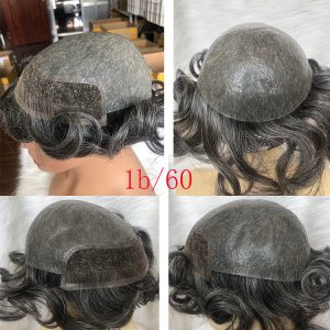 Toupee for Men Human Hair Men's Thin Skin Hair system with French Lace Hair Line Front 8x10 Inches Men Wigs Touppe For Black Men 22# color - Image 27