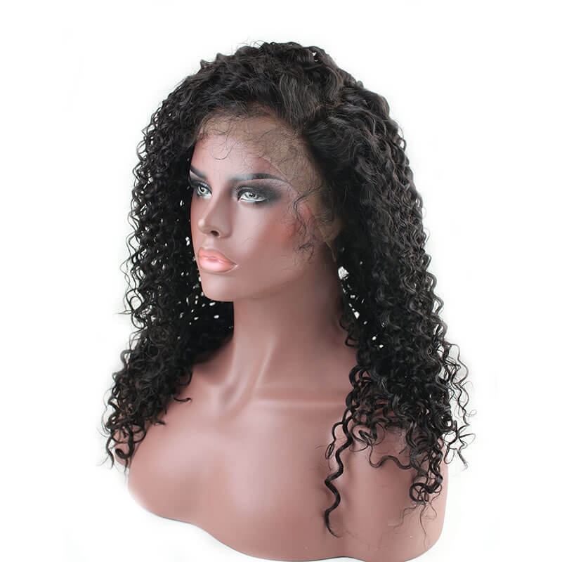 300% High Density Lace Front Human Hair Wig Deep Wave Unprocessed Brazilian Human Hair Lace Front Wig for Black Women Natural Color (20 inch) - Image 5
