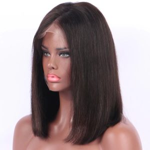13x6 Long Parting Silky Straight Human Hair Bob Wigs Glueless Bob Cut Lace Front Wigs With Baby Hair Brazilian Bob Wig For Black Woman Natural - Image 3