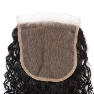 Transparent HD Swiss Thinner lace Free Part Middle Part Three Part Water Wave Brazilian Hair Lace Top Closure Bleached Knots Natural Baby Hair Around - Image 3