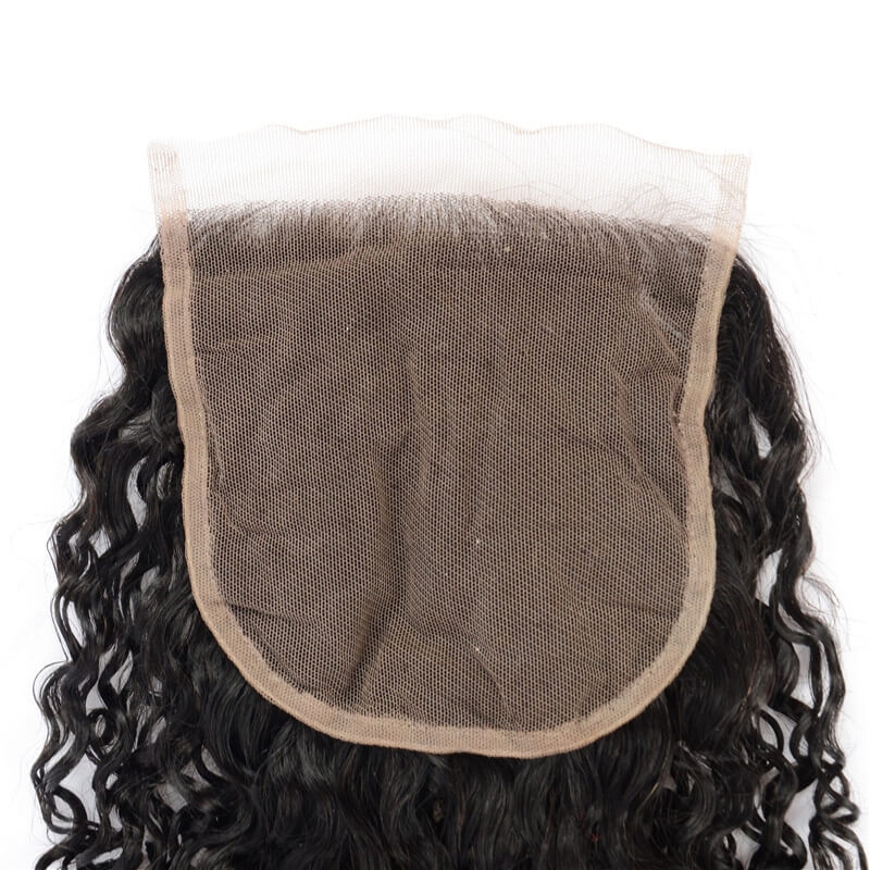 Transparent HD Swiss Thinner lace Free Part Middle Part Three Part Water Wave Brazilian Hair Lace Top Closure Bleached Knots Natural Baby Hair Around - Image 3