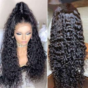 Water Wave 13*4 Lace Frontal Wigs Human Hair Pre Plucked Real Hd Lace Wig 150% Density - Image 4
