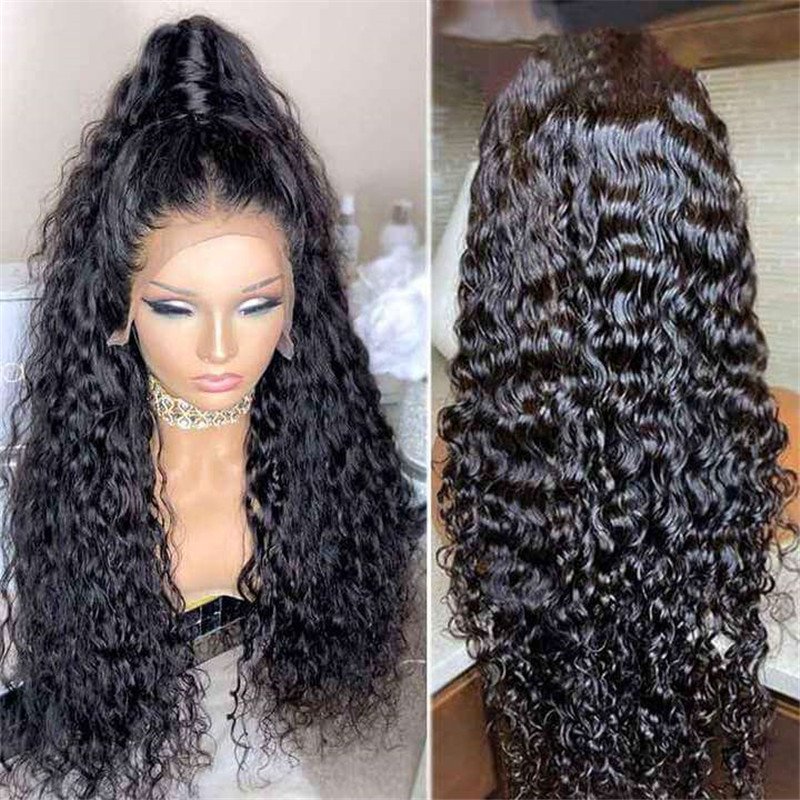 Water Wave 13*4 Lace Frontal Wigs Human Hair Pre Plucked Real Hd Lace Wig 150% Density - Image 4