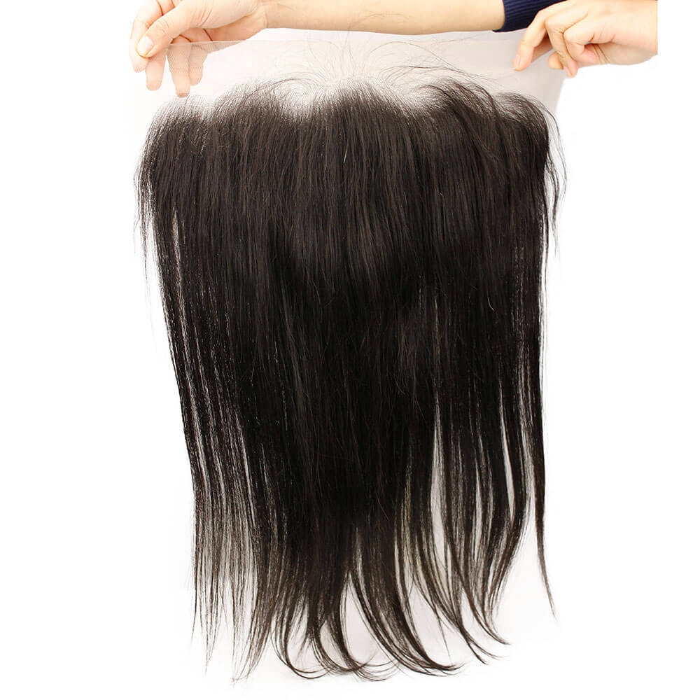 Silky Straight Transparent Lace Frontal Closure Swiss Lace 13x6 Lace Closures With Baby Hair Around - Image 3