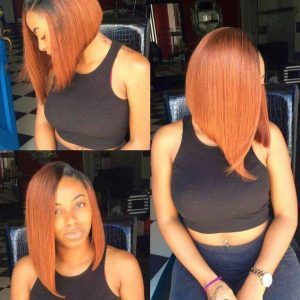 1B T Orange Bob Lace Front Human Hair Wigs Short Bob Wigs 150% Brazilian Human Hair Wig Lace Frontal Wigs For Black Women - Image 3