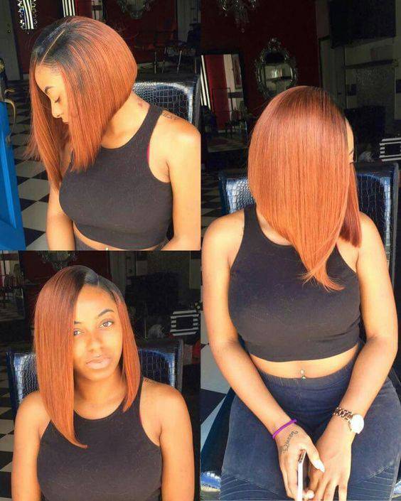1B T Orange Bob Lace Front Human Hair Wigs Short Bob Wigs 150% Brazilian Human Hair Wig Lace Frontal Wigs For Black Women - Image 3
