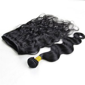 Best Human Hair Weave Unprocessed Brazilian Hair Extensions for Thin Hair Black Body Wave - Image 2