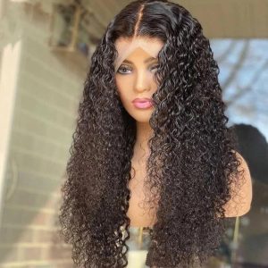 Alternative view of Water Wave 13*4 Lace Frontal Wigs Human Hair Pre Plucked Real Hd Lace Wig 150% Density 13X6 Lace Front Wigs Natural Black Water Wave Human Hair Wig With Baby Hair