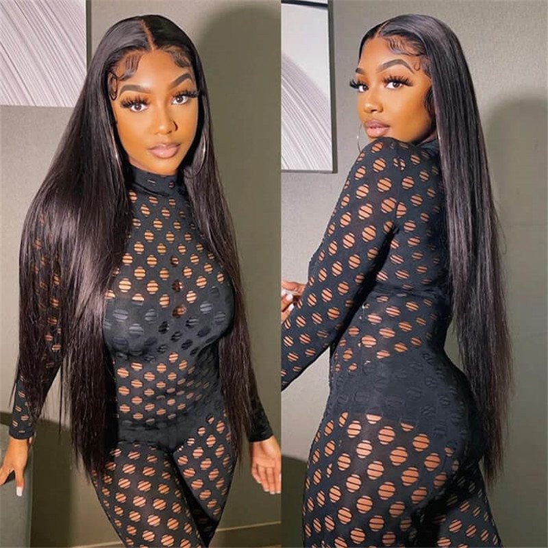 Skin Melt Hd Lace Wigs 13X4 Lace Front Wigs Straight Human Hair Wigs Beauty Supply 30 Inch - Image 6