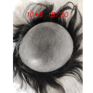 Toupee for Man Ultra Thin Skin PU Men's Hairpiece European Virgin Human Hair Replacement System Pieces 10x8inch #4 Light Brown Color - Image 21