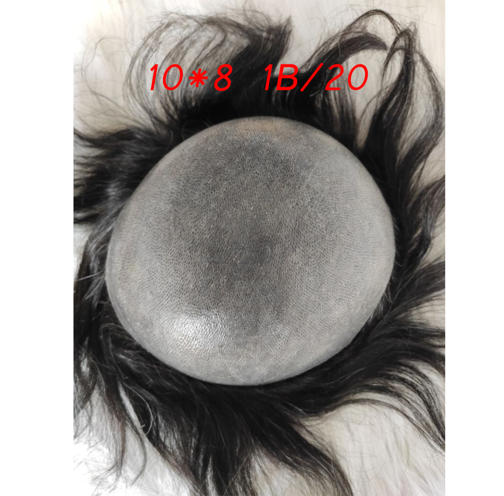Toupee for Man Ultra Thin Skin PU Men's Hairpiece European Virgin Human Hair Replacement System Pieces 10x8inch #4 Light Brown Color - Image 21