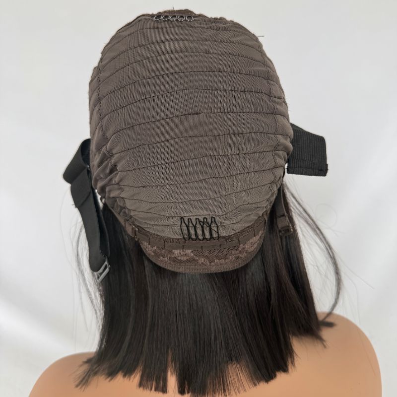 2x6 Lace Part Bob Wigs 12A Cambodian Bob Human Hair Wigs 200% Density Straight Short Bob Wigs 33# Rich Copper Red - Image 6