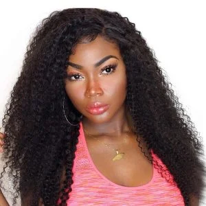 13x6 Lace Front Human Hair Wigs For Women Natural Black Pre Plucked Full 250 Density Brazilian Curly Human Hair Wig Hidden Knots