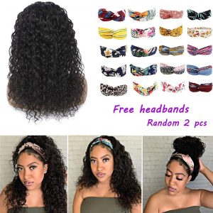 Alternative view of Headband Wig Human Hair Water Wave Headband Wigs For Black Women Brazilian Virgin Hair Wet and Wavy Headband Wig