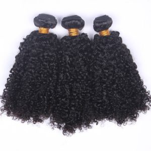 Alternative view of Brazilian Hair 3B3C Kinky Curly Remy Hair 8A Curly Afro Weave Human Hair Extensions 3 Bundles Hair Products