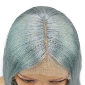 13x6 Light Green Human Hair Middle Deep Part Lace Front Wigs 150 Density Brazilian Human Hair Wig Bleached Knots - Image 5