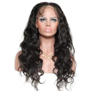 Alternative view of Malaysian Lace Front Wigs 250% Density Pre-Plucked Human Hair Natural Color Lace Front Wig With Baby Hair Bleached Knots For Black Women
